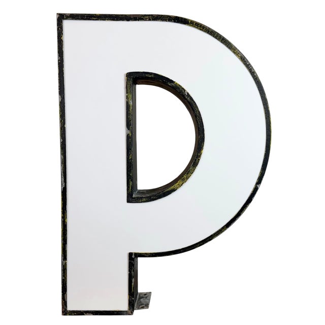 Large Vintage Illuminated Advertising Letter P, 1960s For Sale - Image 17 of 17