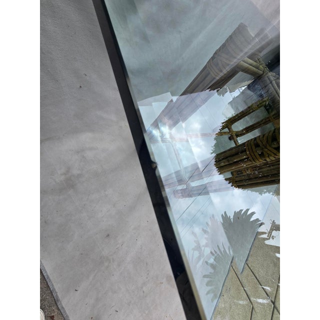 Wood Glass and Bamboo Dining Table For Sale - Image 7 of 7