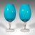 This is a giant pair of vintage wine glasses. An English, decorative glass planter or vase, dating to the late 20th...