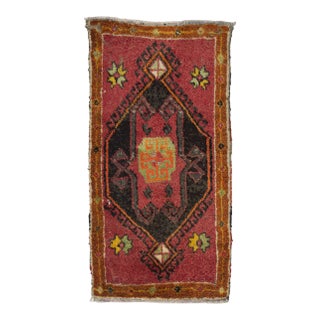 Vintage Turkish Rug - 1′10″ × 3′8″ For Sale