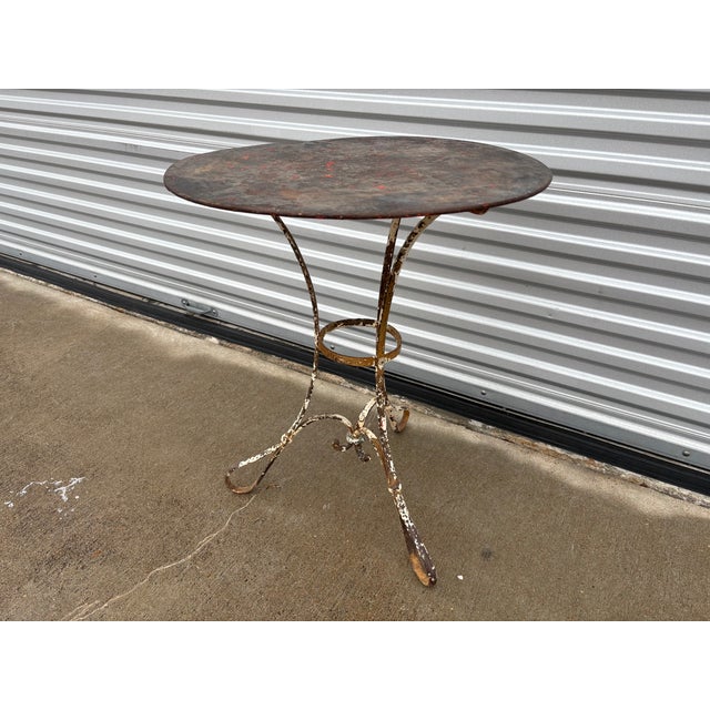1920s French Wrought Iron Bistro Table or Garden Table For Sale In Houston - Image 6 of 12
