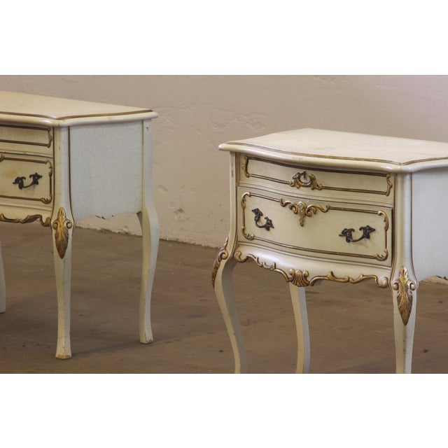 Venetian Style Painted Wood Nightstands, 1960s, Set of 2 For Sale - Image 16 of 18