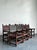 Vintage Spanish Leather and Wood Armchairs - Set of 6 For Sale - Image 13 of 14