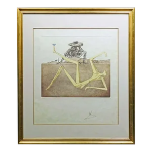 1970s Salvador Dali the Heart of Madness Signed Cooperative Etching