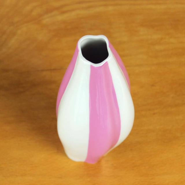 1960s Pink & White Porcelaine Vase from Royal Dux, 1960s For Sale - Image 5 of 7