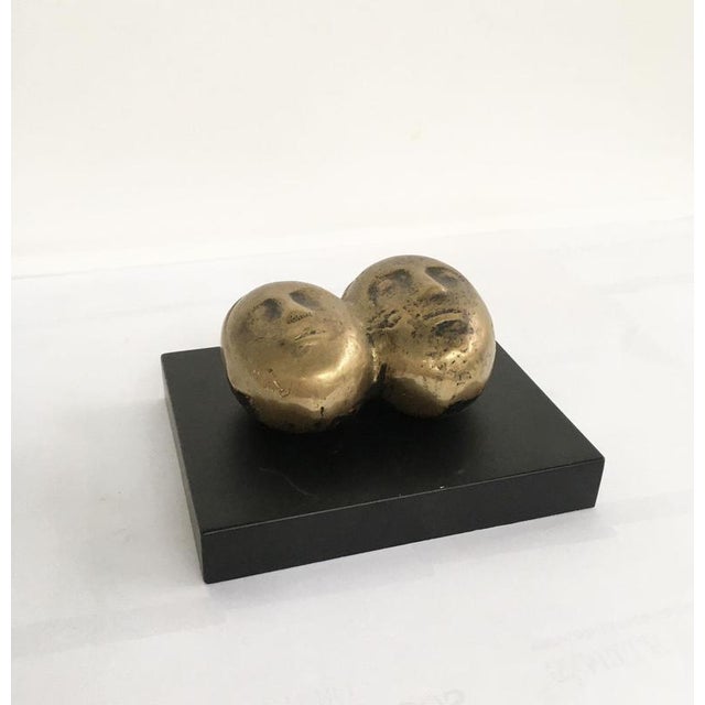 Vintage Italian Bronze Abstract Sculpture by Eli Riva, 1970 For Sale - Image 4 of 18