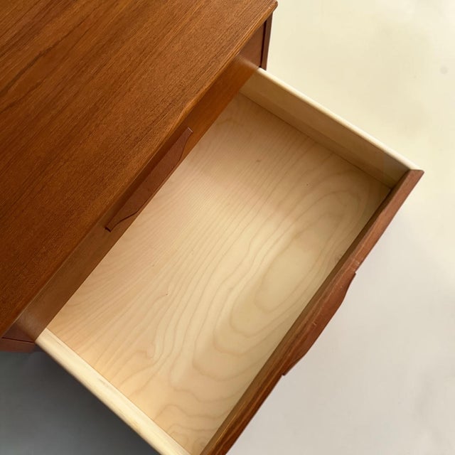 Wood Mid-Century Danish Teak Side Table with Drawers, 1960s For Sale - Image 7 of 10