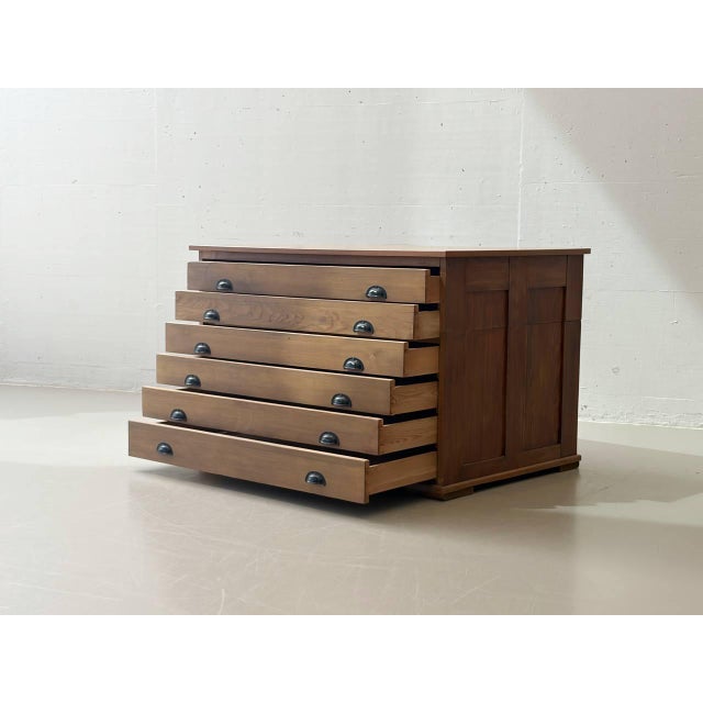 1970s Archive Chest of 6 Drawers in Cherrywood, 1970s For Sale - Image 5 of 17