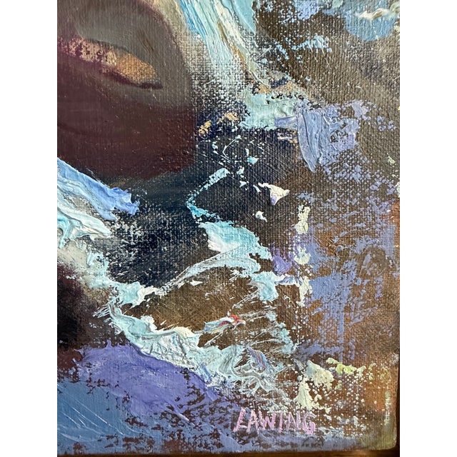 Wood Stones Under Rushing Water, Original Oil by Julia Lawing For Sale - Image 7 of 8
