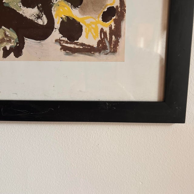 Mid 20th Century Mid-Century Modern Asger Jorn Print- Framed Abstract From Copenhagen Gallery For Sale - Image 4 of 7