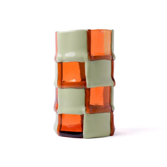 Olive Bamboo Vase by Enzo Mari for Corsi Design Factory For Sale - Image 8 of 8