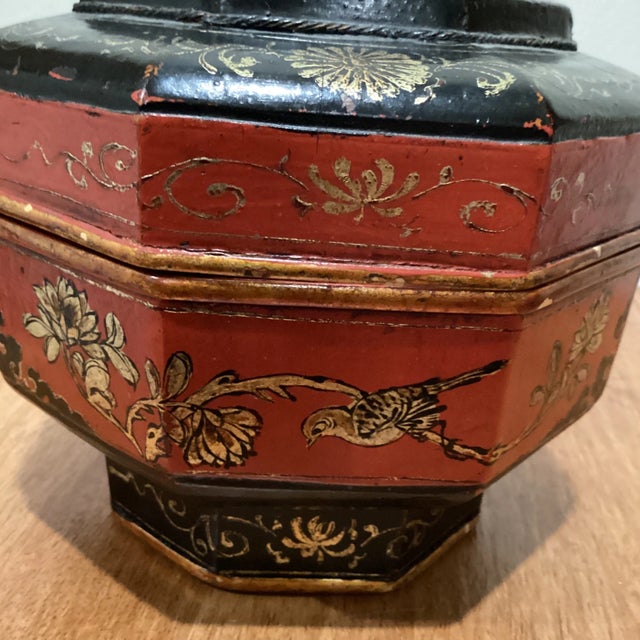 Antique Chinese Wedding Box Signed Artist For Sale - Image 11 of 13