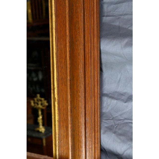 Wood Mirror in Oak and Golden Wood, 1900s For Sale - Image 7 of 10