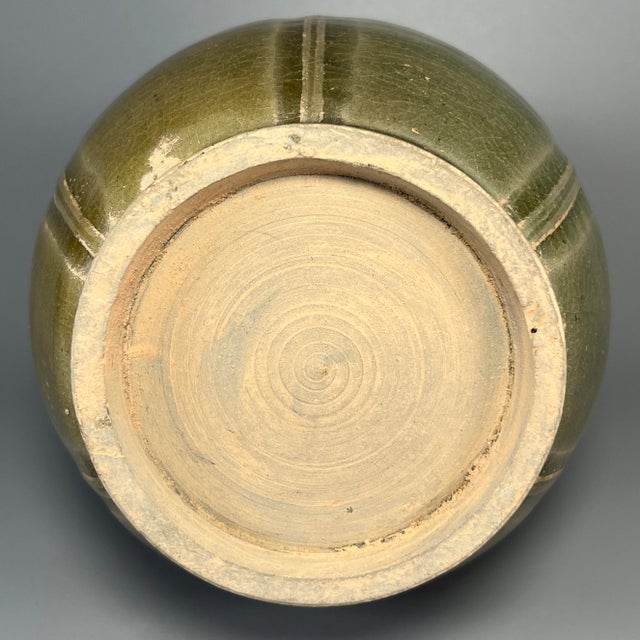 Ceramic Antique Chinese Celadon Carved Ewer Pitcher, Collectible Antique For Sale - Image 7 of 7