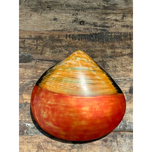 Late 20th Century Vintage Lacquered Clam Shell Box For Sale - Image 5 of 12