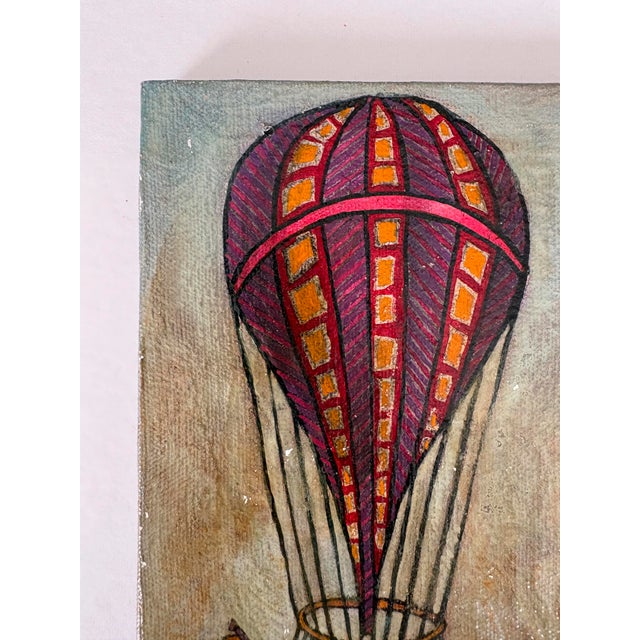 Vintage Mini Folk Art Paintings, Set of 3 - Unknown Arist For Sale - Image 10 of 15
