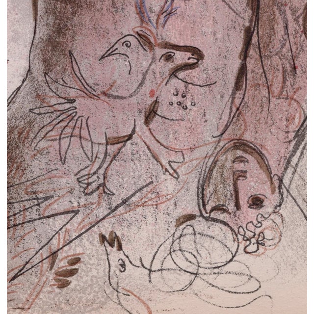 Marc Chagall, Adam et Ève et le Fruit Défendu (Adam and Eve and the Forbidden Fruit), Nude, 1960, Original Lithograph For Sale - Image 7 of 9