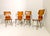 Curved Wooden Chairs with Brass Legs, 1970, Set of 4 For Sale - Image 4 of 18