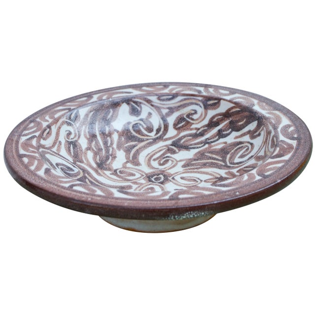 Moroccan Moroccan Ceramic Plate W/ Moorish Pattern For Sale - Image 3 of 8