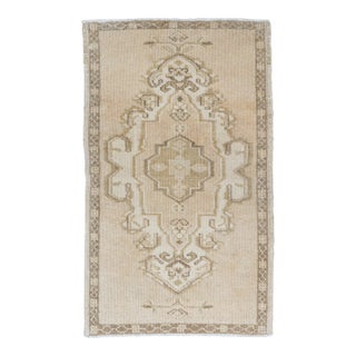Turkish Mini Rug Oriental Hand Knotted Vintage Rug 1'9" x 2'11" #16771 For Sale