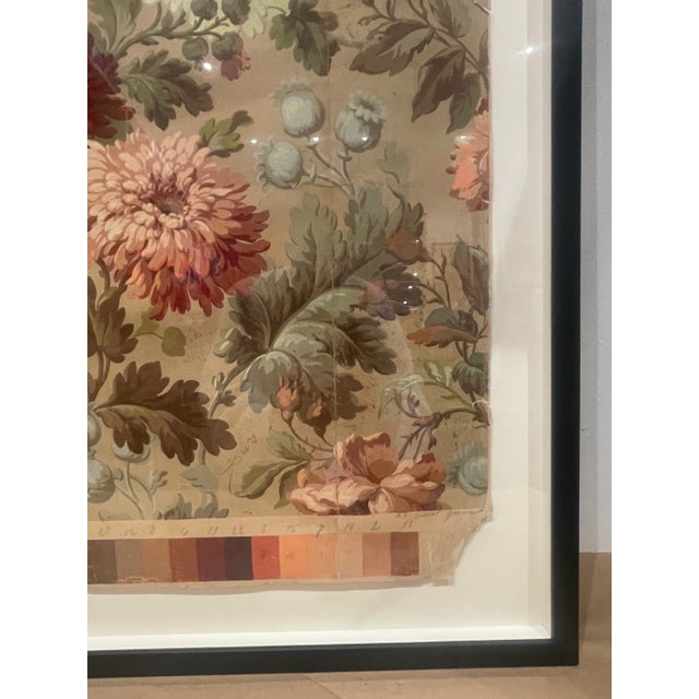 French Antique French Hand Painted Floral Art For Sale - Image 3 of 12