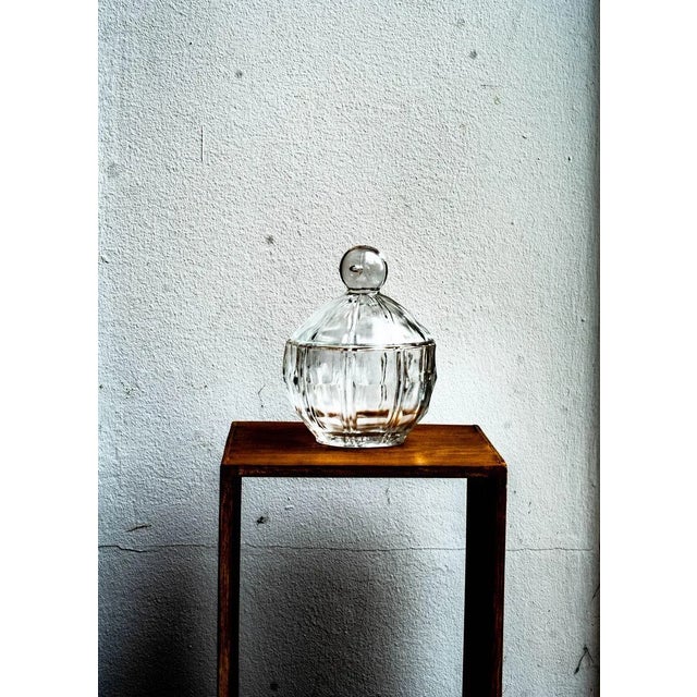 Mid-Century Small Glass Candy Jar, in Very Good conditions. Designed 1950 to 1959