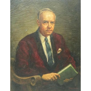 20th Century American School Portrait Painting of a Gentleman For Sale