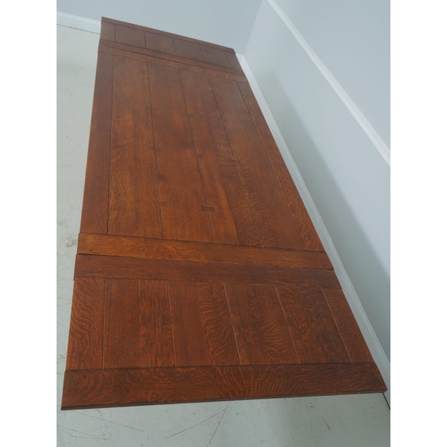 Stickley Mission Oak Refractory Draw-Leaf Dining Table For Sale - Image 10 of 18