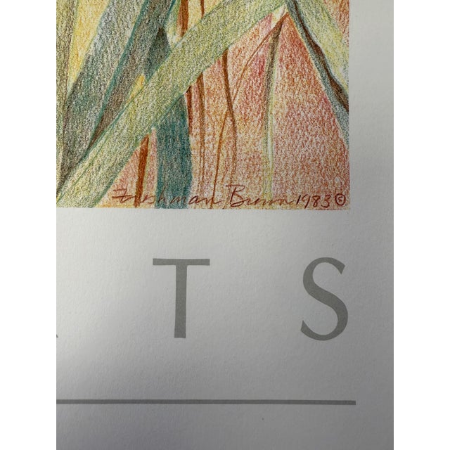 1980s 1984, White Ibis, Offset Lithography Print, Artist Louise Freshman Brown For Sale - Image 5 of 6