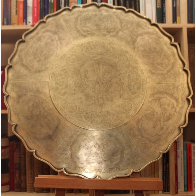 Gold Round Coffee Table, 1950s For Sale - Image 4 of 18