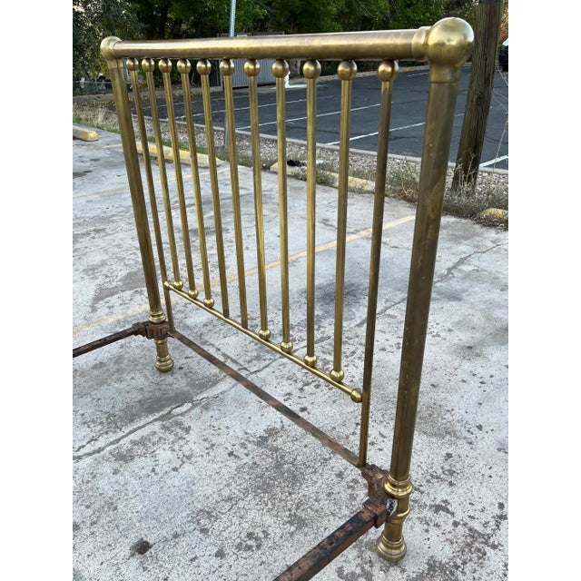 Antique Brass Double Bed Frame Circa 19th Century For Sale - Image 12 of 13