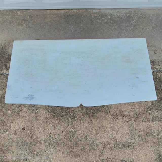 Farmhouse Circa Late 19th Century Gustavian Style Pale Aqua Painted 3 Drawer Dresser Chest Commode For Sale - Image 3 of 14