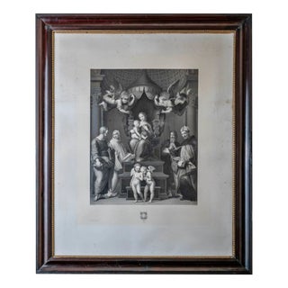 Framed Copperplate Engraving with Religious Motif For Sale