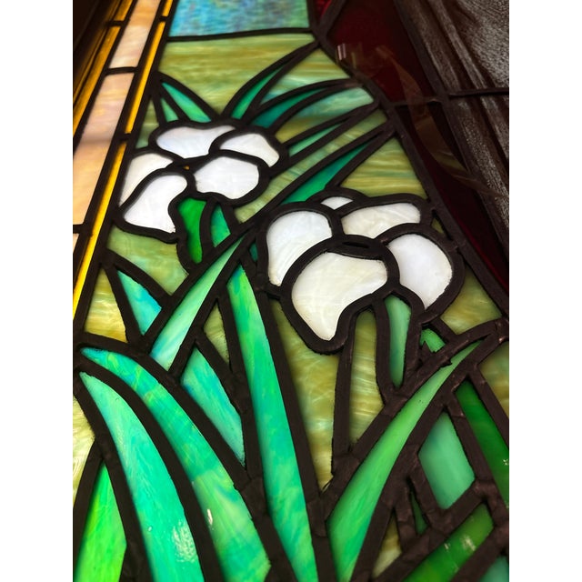 Transparent Christ the Consoler Stained Glass Window For Sale - Image 8 of 16