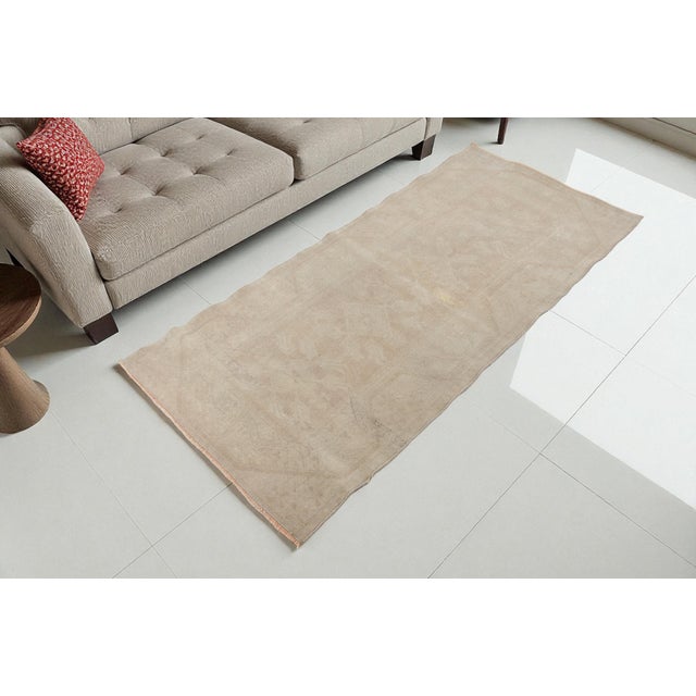 Vintage Small Bohemian Oushak Rug For Sale - Image 6 of 10