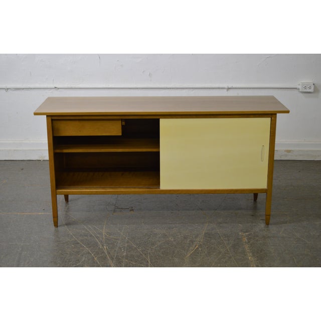 Mid Century Modern Sliding Door Credenza Sideboard | Chairish