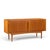 Bernhard Pedersen Mid Century Danish Teak Tambour Credenza and Hutch The credenza measures: 65 wide x 19.75 deep x 31.5...