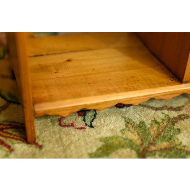 Vintage Handmade Pine Medicine Cabinet Wall Shelf Hutch For Sale - Image 12 of 13