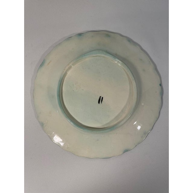 1890s Antique French Salins Majolica Asparagus Plate For Sale - Image 10 of 14