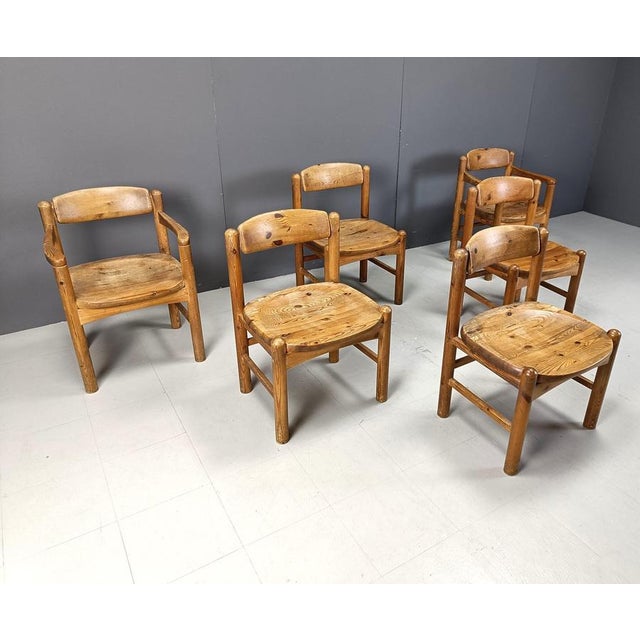 Pine Wood Dining Chairs by Rainer Daumiller for Hirtshals Savvaerk, 1970, Set of 6 For Sale - Image 9 of 14