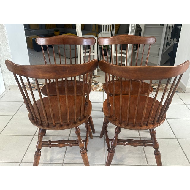 Windsor Chairs by Nichols & Stones, American, 1960, Set of 4 For Sale - Image 6 of 18