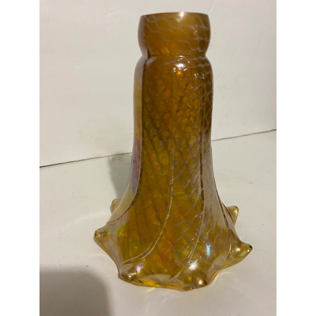 Mid 20th Century Iridized Glass Lamp Shades - Set of 5 For Sale In Los Angeles - Image 6 of 12