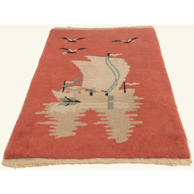 Art Deco Antique Chinese Art Deco Rug, 01'07 X 02'11 For Sale - Image 3 of 10