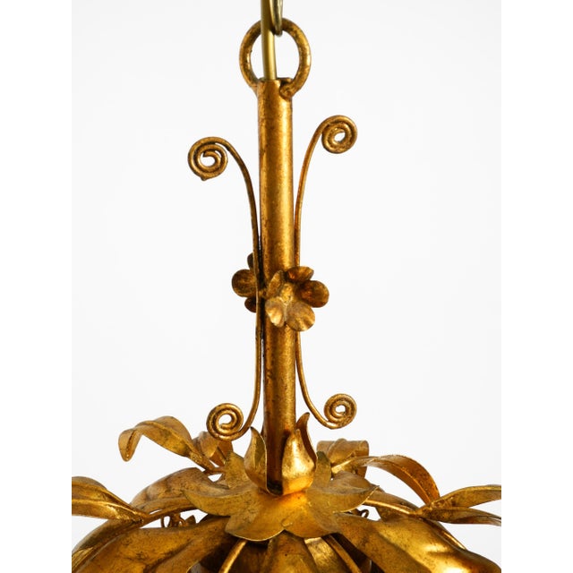 Vintage Gold-Plated Metal Pendant Lamp with Glass Sphere by Hans Kögl, 1970s For Sale - Image 16 of 18