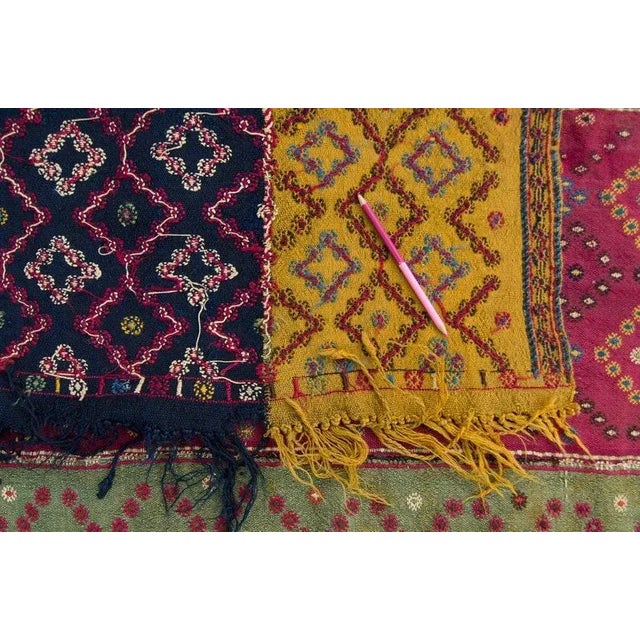 1850s Antique Cecim Textile Floor Covering Allover Multi-Color Wool Handwoven Rug - 5’6” x 9’7” For Sale - Image 10 of 11