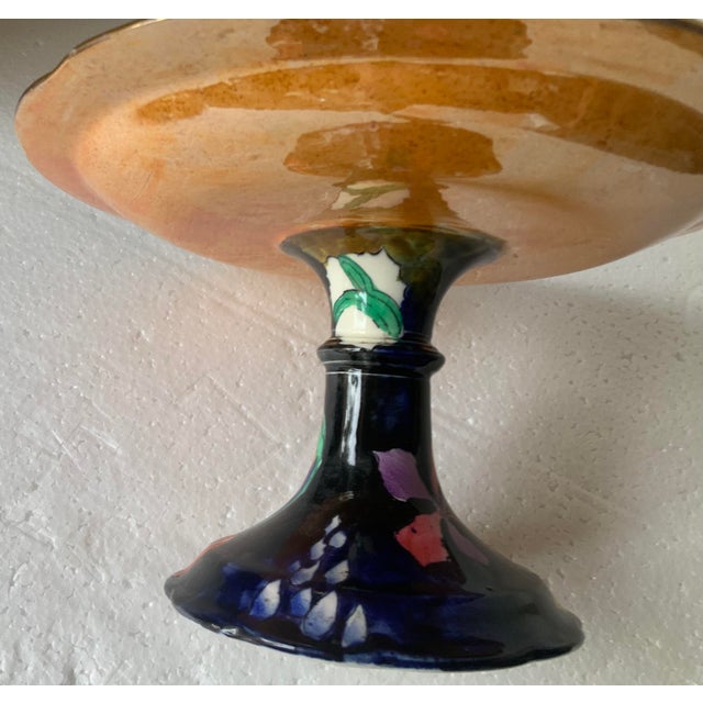 1920s Art Deco Coronaware S. Hancock & Sons Cake Stand or Tazza “Cremorne” Pattern For Sale In Naples, FL - Image 6 of 8