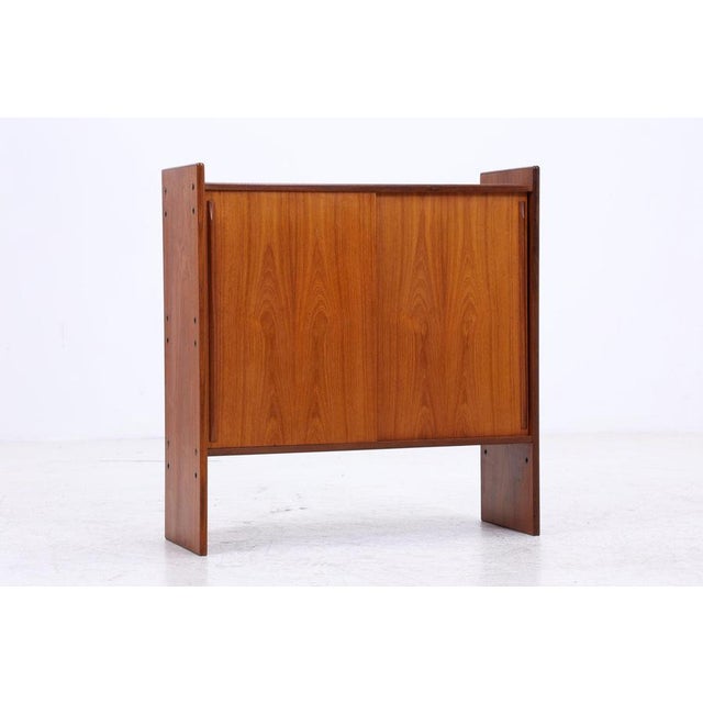 Vintage Teak Chest of Drawers with Sliding Doors, 1960s For Sale - Image 3 of 14