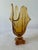 Mid-Century Modern Amber Glass Swung Vase For Sale - Image 4 of 4