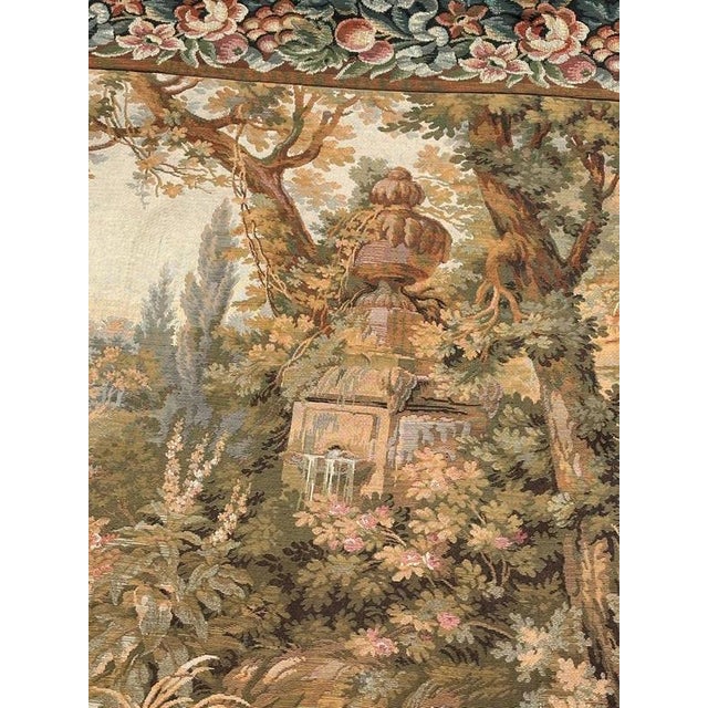 Vintage Aubusson Style Jacquard Tapestry, 1980s For Sale - Image 12 of 18