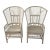 Vintage Brighton Pavilion Style White Lacquered Rattan Armchairs For Sale